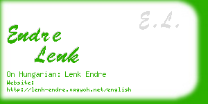 endre lenk business card